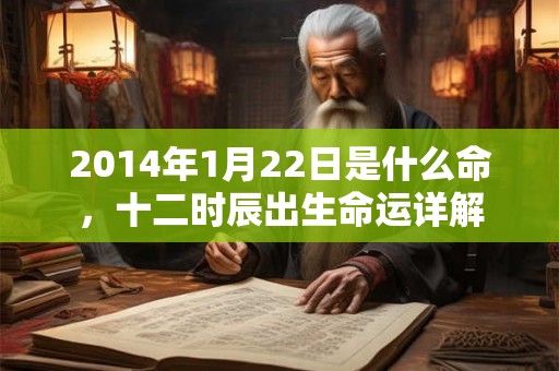 2014年1月22日是什么命，十二时辰出生命运详解