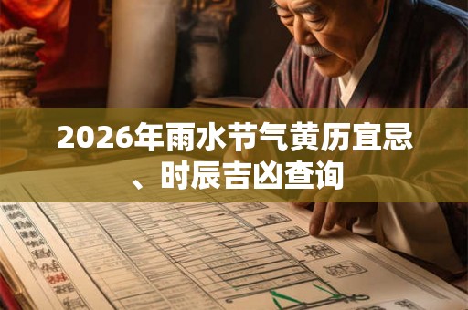 2026年雨水节气黄历宜忌、时辰吉凶查询