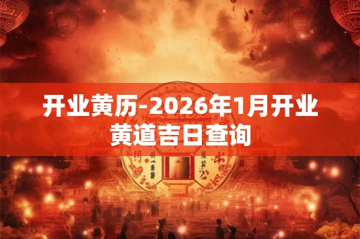 开业黄历-2026年1月开业黄道吉日查询 开业黄历-2026年1月开业黄道吉日查询