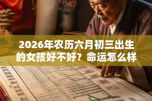 2026年农历六月初三出生的女孩好不好？命运怎么样？