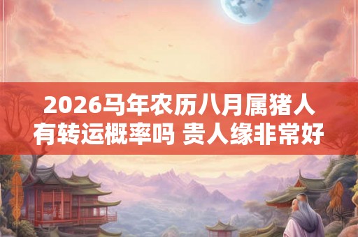 2026马年农历八月属猪人有转运概率吗 贵人缘非常好 2026马年农历八月属猪人有转运概率吗 贵人缘非常好