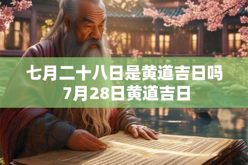 七月二十八日是黄道吉日吗 7月28日黄道吉日