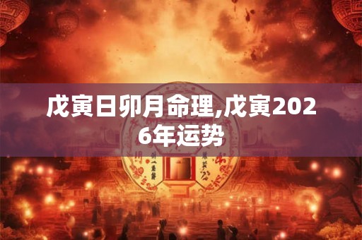 戊寅日卯月命理,戊寅2026年运势