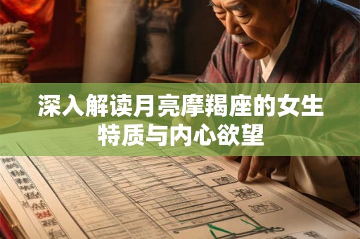 深入解读月亮摩羯座的女生特质与内心欲望