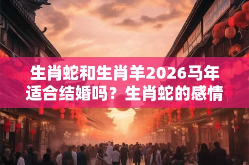 生肖蛇和生肖羊2026马年适合结婚吗？生肖蛇的感情运势好吗？