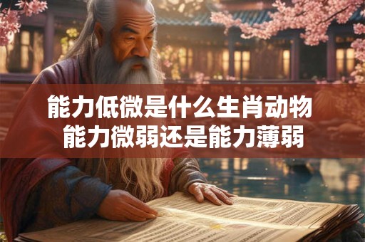 能力低微是什么生肖动物 能力微弱还是能力薄弱