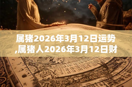 属猪2026年3月12日运势,属猪人2026年3月12日财运,生肖猪2026年3月12日运势