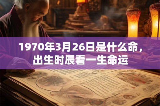 1970年3月26日是什么命，出生时辰看一生命运