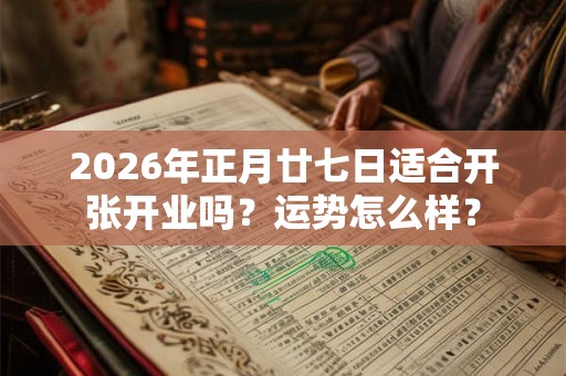 2026年正月廿七日适合开张开业吗?运势怎么样? 2026年正月廿七日适合开张开业吗?运势怎么样?