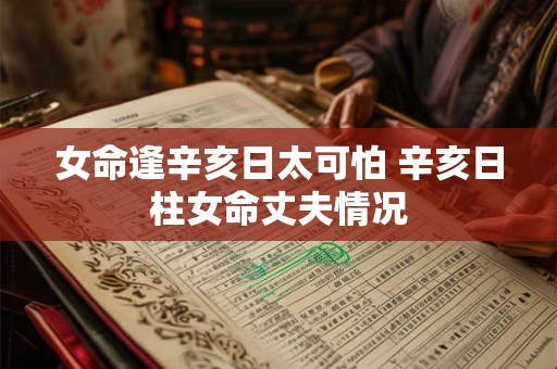 女命逢辛亥日太可怕 辛亥日柱女命丈夫情况