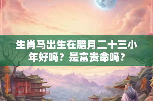 生肖马出生在腊月二十三小年好吗？是富贵命吗？