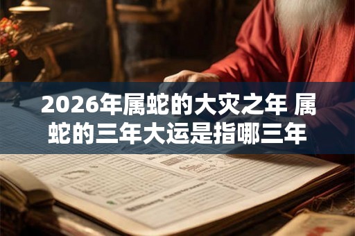 2026年属蛇的大灾之年 属蛇的三年大运是指哪三年