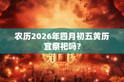 农历2026年四月初五黄历宜祭祀吗？