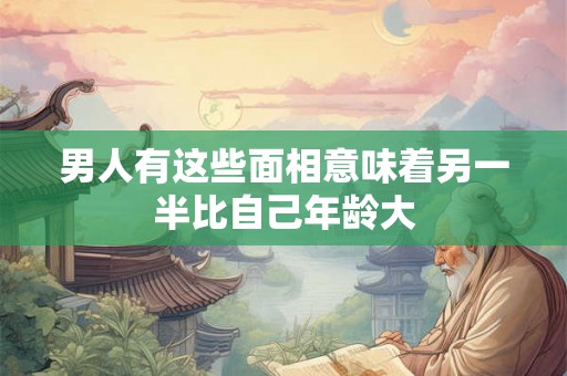 男人有这些面相意味着另一半比自己年龄大