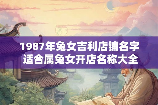 1987年兔女吉利店铺名字 适合属兔女开店名称大全