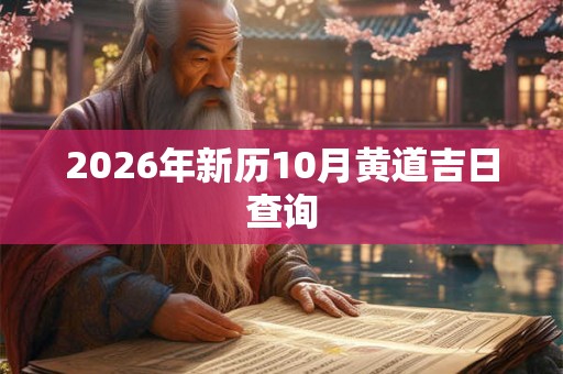 2026年新历10月黄道吉日查询 2026年新历10月黄道吉日查询