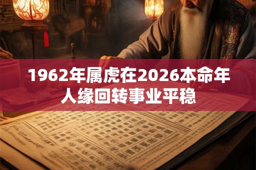 1962年属虎在2026本命年人缘回转事业平稳