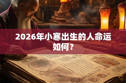 2026年小寒出生的人命运如何？