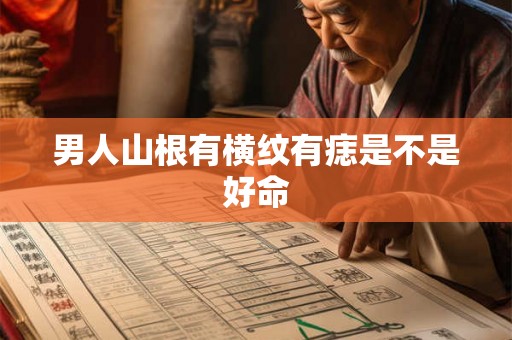 男人山根有横纹有痣是不是好命