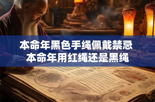 本命年黑色手绳佩戴禁忌 本命年用红绳还是黑绳