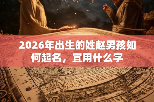 2026年出生的姓赵男孩如何起名，宜用什么字