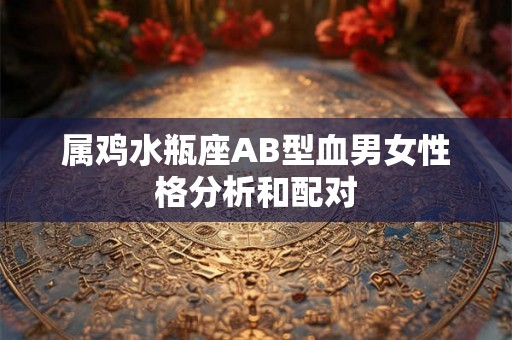 属鸡水瓶座AB型血男女性格分析和配对 属鸡水瓶座AB型血男女性格分析和配对