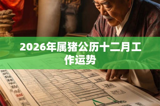 2026年属猪公历十二月工作运势