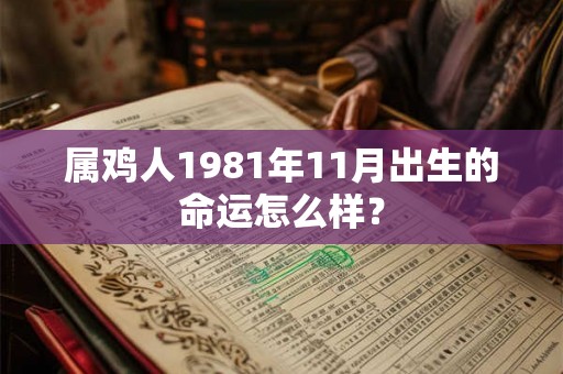 属鸡人1981年11月出生的命运怎么样？