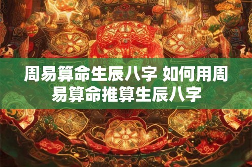 周易算命生辰八字 如何用周易算命推算生辰八字