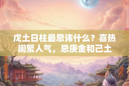 戊土日柱最忌讳什么？喜热闹聚人气，忌庚金和己土