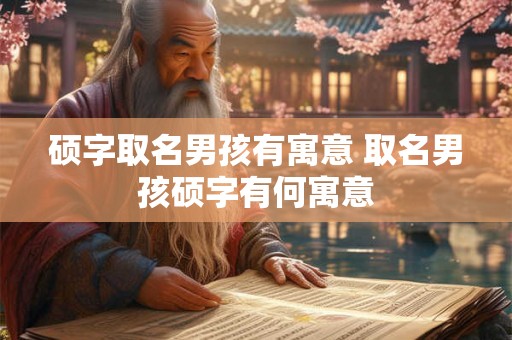 硕字取名男孩有寓意 取名男孩硕字有何寓意