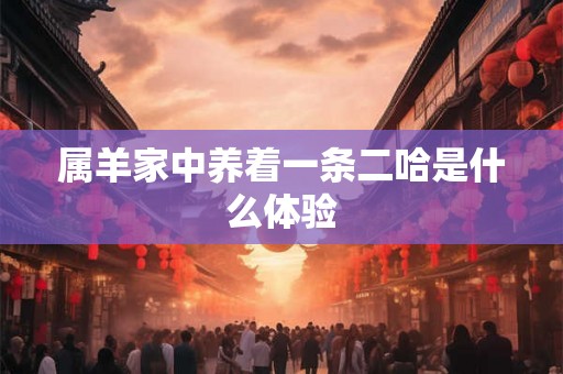 属羊家中养着一条二哈是什么体验