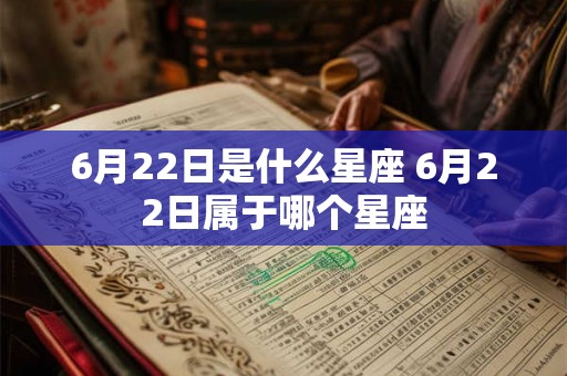 6月22日是什么星座 6月22日属于哪个星座