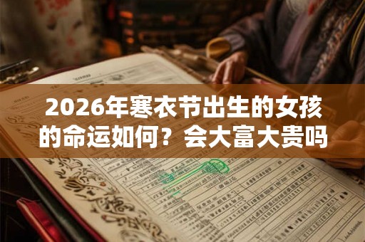 2026年寒衣节出生的女孩的命运如何？会大富大贵吗？
