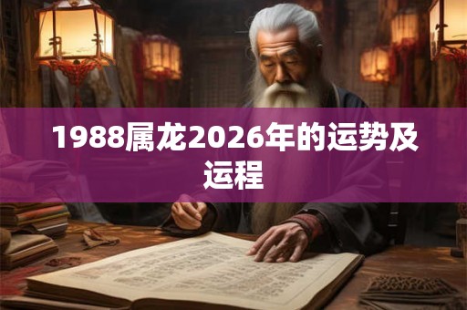 1988属龙2026年的运势及运程