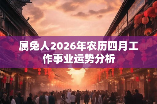 属兔人2026年农历四月工作事业运势分析