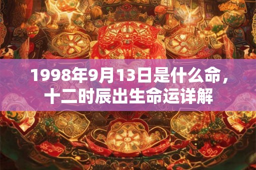 1998年9月13日是什么命，十二时辰出生命运详解