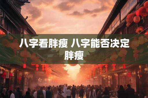 八字看胖瘦 八字能否决定胖瘦