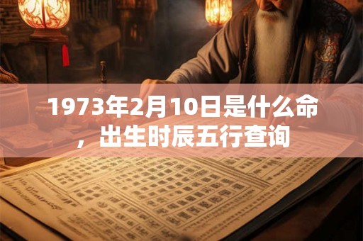 1973年2月10日是什么命，出生时辰五行查询