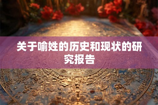 关于喻姓的历史和现状的研究报告
