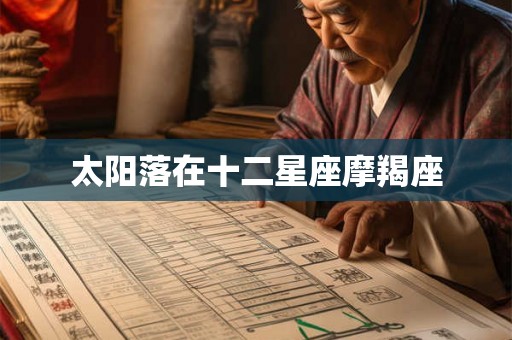 太阳落在十二星座摩羯座