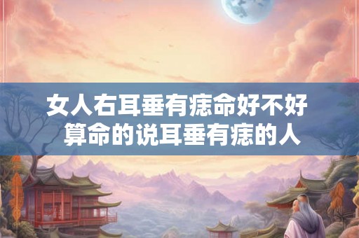 女人右耳垂有痣命好不好  算命的说耳垂有痣的人