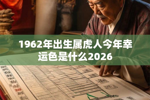 1962年出生属虎人今年幸运色是什么2026
