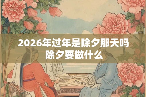 2026年过年是除夕那天吗 除夕要做什么