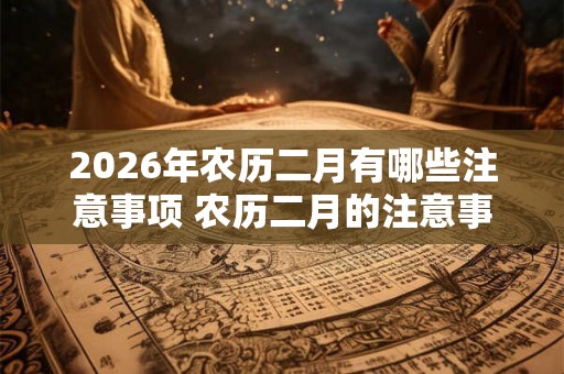 2026年农历二月有哪些注意事项 农历二月的注意事项介绍