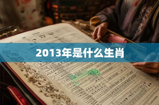 2013年是什么生肖