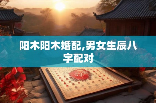 阳木阳木婚配,男女生辰八字配对 阳木阳木婚配,男女生辰八字配对