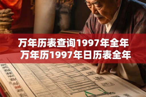 万年历表查询1997年全年  万年历1997年日历表全年