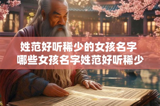 姓范好听稀少的女孩名字 哪些女孩名字姓范好听稀少