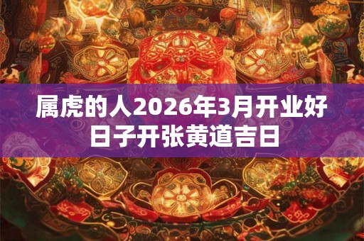 属虎的人2026年3月开业好日子开张黄道吉日